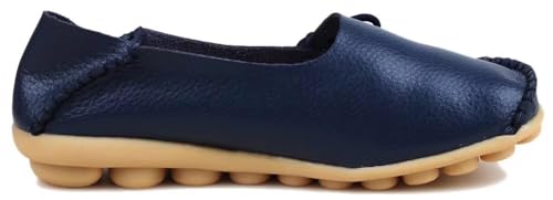 Image of Women's Leather Slipper Loafers Flat Shoes Slip-Ons