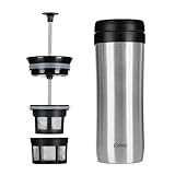 Become a savvy coffee traveler with the ESPRO P1 travel press and no-leak mug with its double-lock lid; Brew and sip cafe-worthy coffee anywhere. With this portable coffee maker you can go to anywhere without the compromise of low quality coffee. Two...