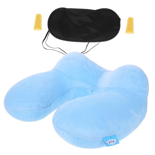 Almohada inflable de viaje ajustable 30x30x12 cm miniatura 1