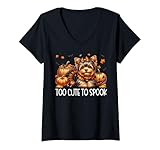 Photo Gallery donna yorkshire terrier graphic for women girls too cute to spook maglietta con collo a v Photo Gallery donna yorkshire terrier graphic for women girls too cute to spook maglietta con collo a v
