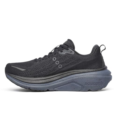 Image of Saucony Men's Hurricane 25 Sneaker, Black/Shadow, 6 UK