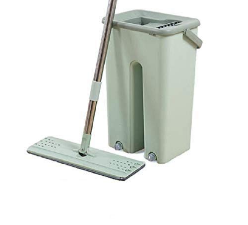 Kytaste Mop with Bucket Fiber with 2 Pad Pack Cleaning House with Long Stick (Multicolor, 41 X 24 X 37 cm)