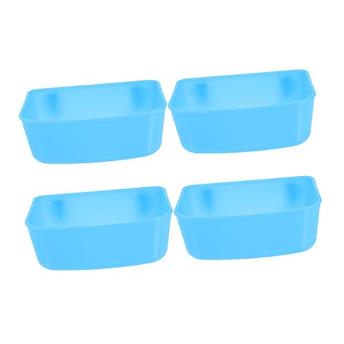 CVUTOVO 4個小型ケージ用鳥用給水器 鳥用フィーダーボウル プラスチック製ハンギング式ペット用器具 食器と水飲み機能搭載 ケージ用バード