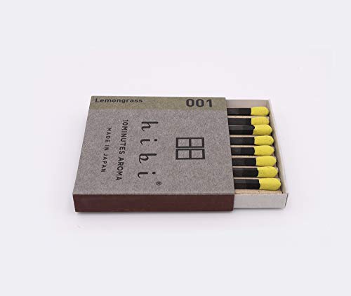 Hibi 10 Minutes Aroma Matchstick Self-Lighting Incense Sticks - 001 Lemongrass #TOP1