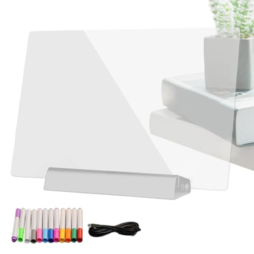 Ardoise effaçable portable à LED pour l'affichage de nuit et le dessin à l'école ou à la maison