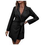 Dirndlbluse Spitze, Kleider Für Hochzeitsgäste Knielang Etui Kleider Brautmutter Hosenanzug Große Größen Plisseerock Mit Pullover Frauen Röcke Kaftankleid Festliche Zweiteiler(1-Schwarz, S)
