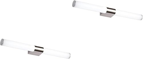 Angoily 2 piezas 18 lámpara de tocador de baño, luz de tocador para maquillaje, luz debajo del gabinete, luz de pared recargable, decoración de