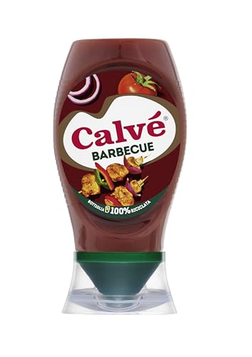Calvé Salsa Barbeque, Formato 250 ml, Salsa Bbq con Aroma Deciso di Legna e Fumo, Ideale per Tutti i Piatti a Base di Carne.
