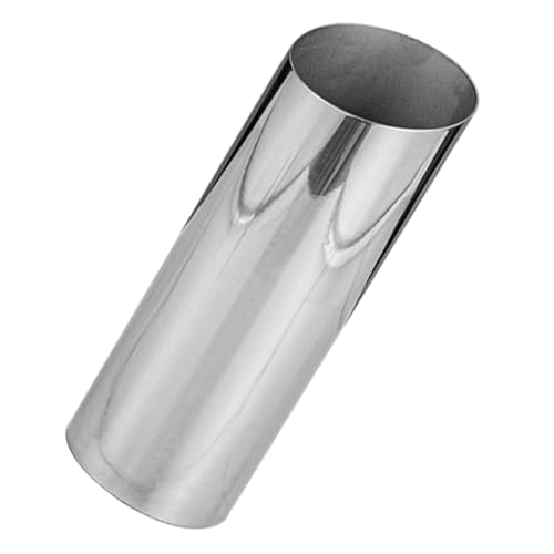 FUNOMOCYA Jarrón Metálico Cilíndrico de Acero Inoxidable con Boca Inclinada Soporte para Arreglo Floral Moderno Decoración para Mesa y Plantas Hidroeléctricas Acabado Plateado Elegante