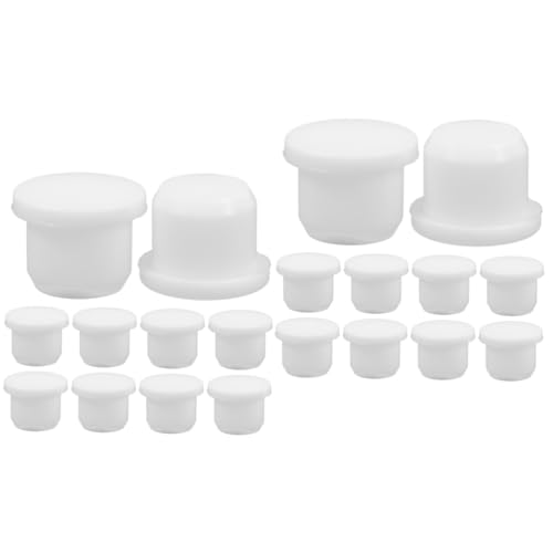 Cabilock 2sets Silicone Stoppers for Salt Pepper Bottle Tube Replacement Tops 10pcs*2