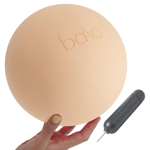 Image of Bala Pilates Ball, Non-Weighted Exercise Ball for Yoga & Barre - Small 8 inch | Yoga Ball, Stretching, Strength & Core Training, Workout, Home Gym & Fitness, 100% PVC with Mini Pump
