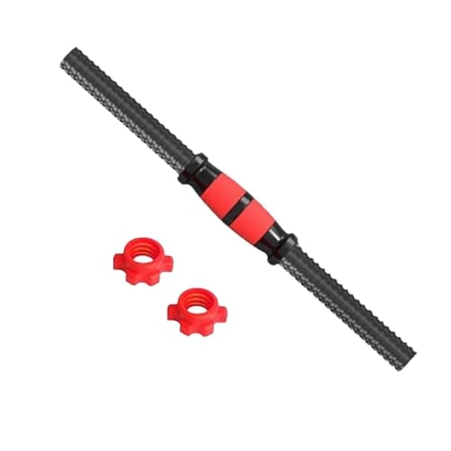 Generic Barbell Handle Threaded Handles Durable Easy to Install Dumbbells Set with Buckle for Gym Home Training Exercise Fittings