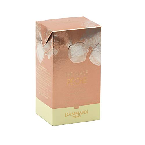 Dammann FreresPeche Iced Tea, Peach Infused Green Tea, 6 Sachets of Fine French Iced Tea, Flavored With Natural Peach, and Peach Blossom