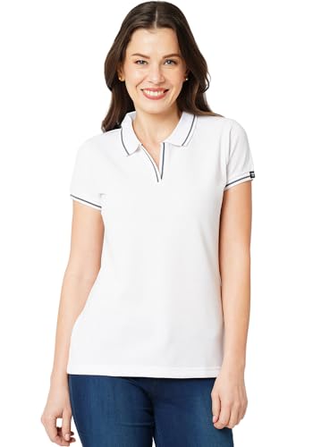 Image of Wear Your Opinion Womens Premium Pique Polo Collar Neck T-Shirt Womens Premium Pique Polo Collar Neck T-Shirt (Design: Tipped Polo)