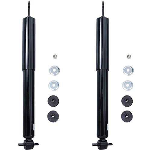 Image of Detroit Axle - Front and Rear Shock Absorbers for 1997-2006 Jeep Wrangler, 4 Complete Shock Absorbers Assembly 1998 1999 2000 2001 2002 2003 2004 2005 Replacement