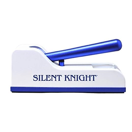 Silent Knight - Pill Crusher - Hand Operated Push Down Mechanism - Blue / White