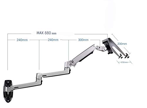 Sunter98 Xsj8013Wt Wall Mount Laptop Holder Ultra Long Arm Aluminum Mechanical Spring Full Motion Laptop Mount Arm Monitor Holder Lapdesk #TOP2