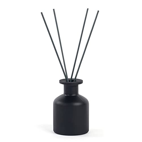 1 STÜCK 150 ml / 5 Unzen Leere Glasdiffusorflasche Aromatherapie-Glastopf Mini-Vasenbehälter Duftzubehör Verwendung für DIY-Ersatz-Reed-Diffusor-Sticksets (schwarz) Cover