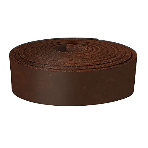 ELW Grass Fed Leather 8-10 oz. (3-4mm) 4"x84" (10.2x213.36cm) Bourbon Brown Full Grain Cowhide Belt Blank, Straps Tooling, Holsters, Saddle Bags, Sheaths, Furniture Accent, Restoring Chairs -  European Leather Works