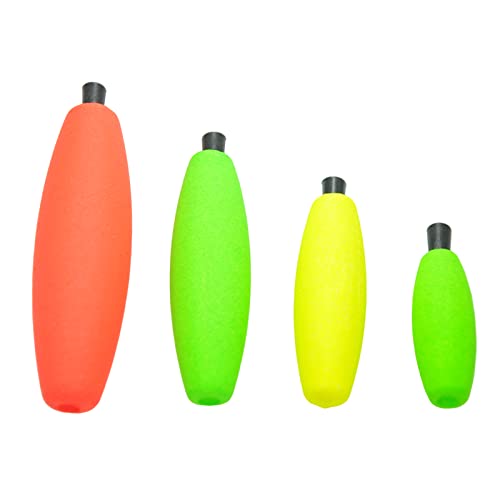 Lot de 12 mini flotteurs de pêche - Grande flottabilité à l'intérieur - Clip robuste - En plastique - Pour la pêche à la mouche Cover
