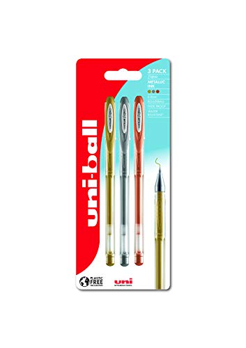 Uni-Ball UM-120NM Bolígrafo Roller metálico gel 3 unidades