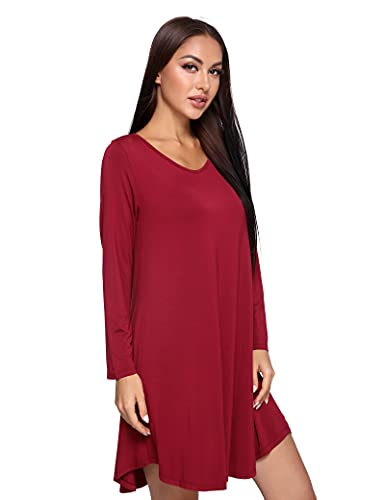 Image of GYS Womens Bamboo Viscose Nightgown Super Soft Lightweight Night Shirts for Sleeping