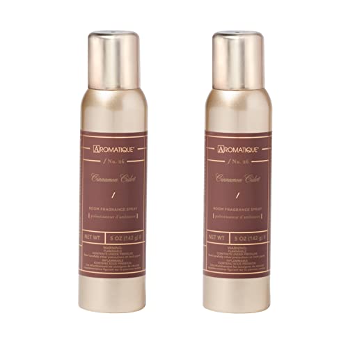 Aromatique Cinnamon Cider Aerosol Room Spray Set of 2 - Home Fragrance, Long Lasting Room Air Freshener Home Spray Deodorizer Nonstop Freshness Xmas Christmas Gifts Notes of Apple, Pear, Rose 5oz