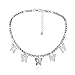 Edary Retro Schmetterling Kristall Kette Halskette mit Funkelndes Schmetterlingsketten Bling Hip Hop Schlüsselbein Schmuck für Damen und Mädchen