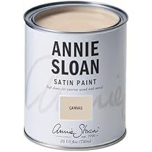 Annie Sloan Satin Paint Canvas, 25 Fl Oz/750 mL. Soft sheen for interior wood and metal. Self-leveling, all-in-one paint with no wax or lacquer required.