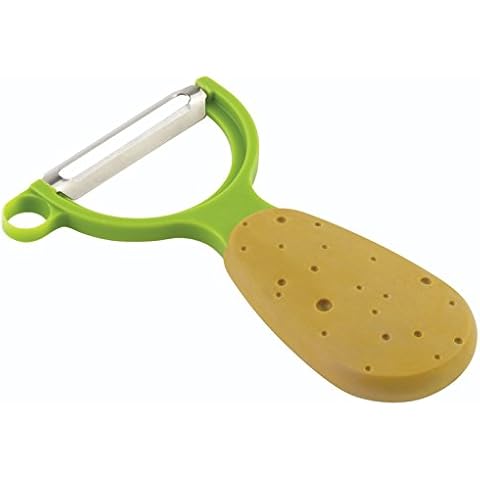 Kuhn Rikon 20401 Straight Veggie Peeler, Potato Design, Brown/Green, 1.3x7.2x13 cm Cover