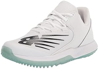 New Balance Men's FuelCell 4040 V6 Turf-Trainer Baseball Shoe, White/Black, 16