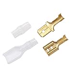 Kaito Denshi(海渡電子) 平型端子セット 250型 0.5～1.25sq 6.3mm 絶縁スリーブ付き 車用 バイク用 電装 10セット