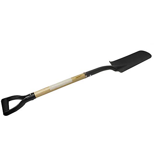 Super Duty Multi Purpose Garden Spade Root Cutter Shovel Long Wood Handle Transplanting with Cushioned D Grip Gardening Digging Weeding Tool Camping