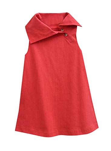 Image of A.T.U.N. (ALL THINGS UBER NICE) Solid A-Line Mini Dress | Sleeveless Casual Dress for Girls
