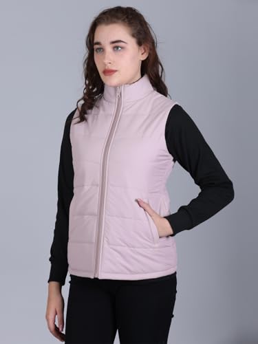 Image of RARE TIMES Women's Sleeveless Puffer Jacket | Winter Jacket for Women | Reversible Jacket for Women Winter Wear With 2 Zip Pocket (Pack of 1)