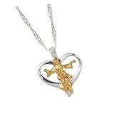 Mipcase Collar Colgante Barroco de Aleación Dije de Jesús y Cruz, Cadena para Clavícula Xl, Joyería Gótica Religiosa para Mujer, Collar Oración Adecuado para Fiestas y Uso Diario