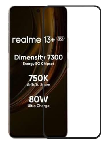 Image of 100FIT Tempered Glass For Realme 13 Plus 5G With Full Glue Edge-to-Edge Protector And Easy Installation Kit
