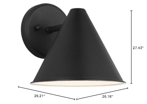 Sea Gull Lighting 8438501-12 Crittenden Dark Sky Compliant Metal Cone Outdoor Wall Sconce Lighting Fixture thumb #5