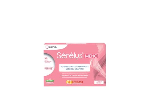 Sérélys MENO Perimenopause & Menopause Supplements for Women -30 Vegetarian Menopause Tablets with PureCyTonin Complex - Non-Hormonal Formula, Low energy, Fatigue & Hot Flushes Relief |2 Months Supply