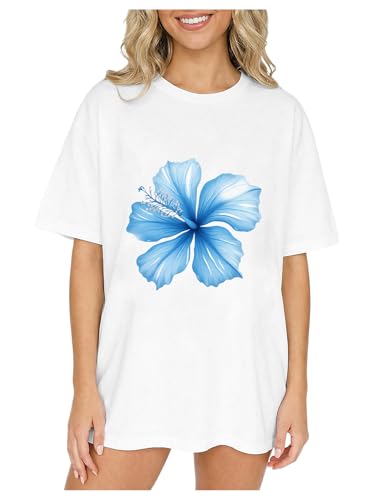 Image of RoseSeek Girl's Graphic Tees Short Sleeve Crewneck T Shirts Casual Summer Tops Cute Preppy Clothes