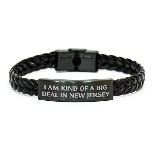New Jersey Proud I Am Kind Of A Prime Selection In New Jersey Interlaced Leather Gift for Him and Her on Valentine's