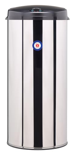 ROSSIGNOL Poubelle de cuisine automatique. Capacité 45L, Fabrication française, Poubelle à ouverture automatique, Collerette support sac SENSITIVE