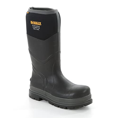 DEWALT Mens Hobart Steel Safety Toe Wellington Boot Black UK10 (EU44)