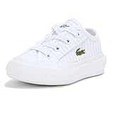 Lacoste Unisex-Child Infant's Backcourt Sneaker, Stripes Light Blue/White, 9