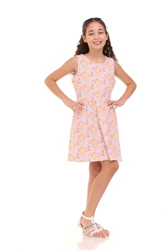Image of Pink Angel 3-Pack Girls' Dresses, Kids Casual Fit and Flare Sleeveless Summer Dress & School Outfit, 100% Cotton