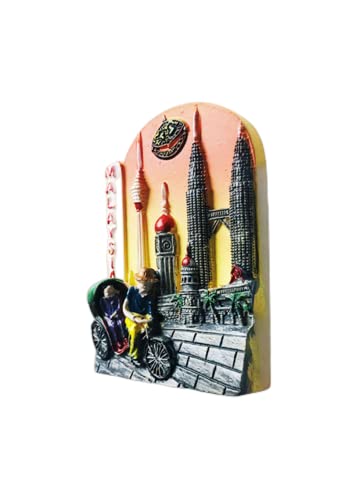 Imán decorativo refrigerador Kuala Lumpur Malasia 5.1X5.9 cm miniatura 3