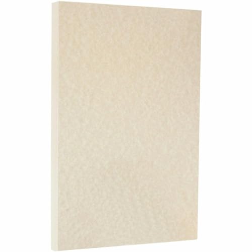 JAM PAPER Legal Parchment 65lb Cardstock - 8.5 x 14 Coverstock - 176 GSM - Brown - 50 Sheets/Pack
