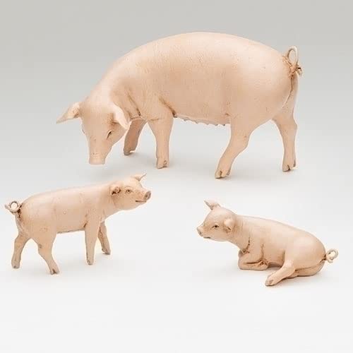 Fontanini by Roman, Pig Family 3-Piece Set, 7.5
