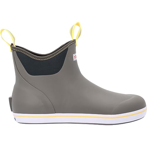 Xtratuf Men's 6 Inch Ankle Deck Boot Gray/Yellow 11