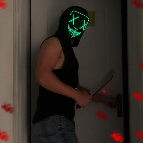 Image of WANNA PARTY LED Light-Up Dracula Halloween Accessory for Men - Scary Cosplay & Role Play Prop for Theme Events, Fancy Dress & Spooky Decorations